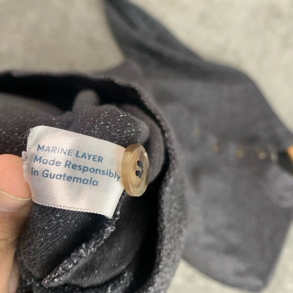 Marine Layer Sweater Men's Size Large Gray Clayton Textured Pullover Long Sleeve - Picture 8 of 11